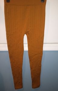 mustard yellow leggings with fleece lining